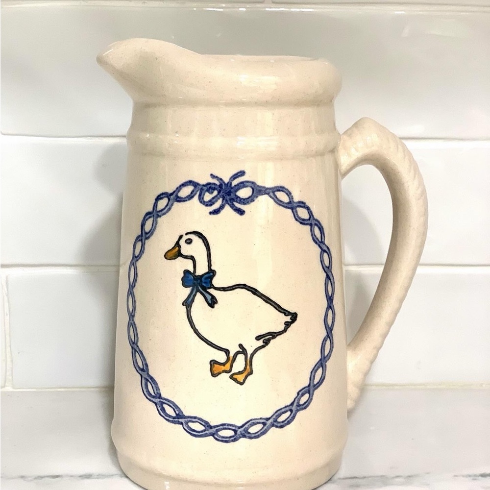 Vintage Santa Ana California Crockshop Inc. stoneware pitcher